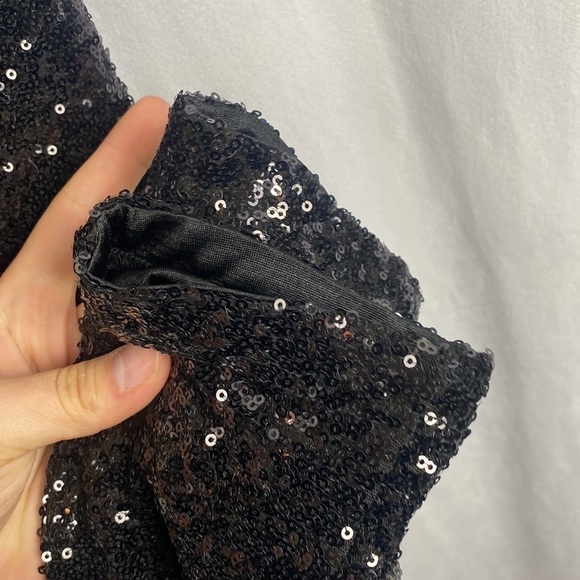 Daisy Mae by Obviously Chic Black Sequin Sparkle Legging Pants - Size Small - Picture 7 of 14